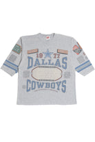 Vintage Dallas Cowboys Football History All Over Print Long Game T-Shirt