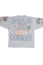 Vintage Dallas Cowboys Football History All Over Print Long Game T-Shirt