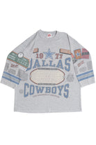 Vintage Dallas Cowboys Football History All Over Print Long Game T-Shirt
