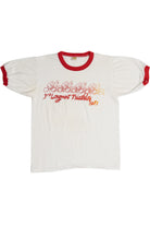 Vintage "3rd Longmont Triathlon 1983" Red Ringer T-Shirt (1980s)