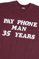 Vintage "Pay Phone Man 35 Years" T-Shirt (1980s)