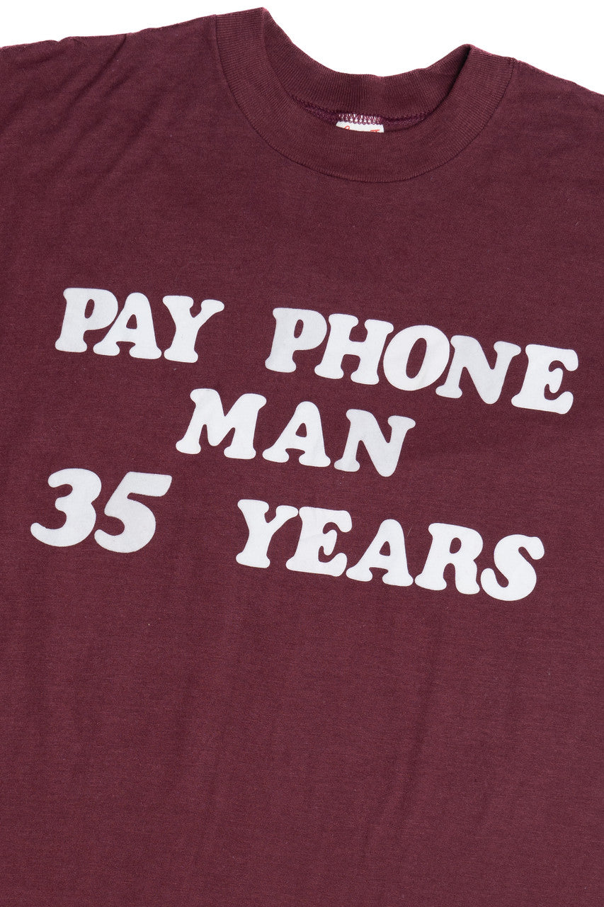 Vintage "Pay Phone Man 35 Years" T-Shirt (1980s)