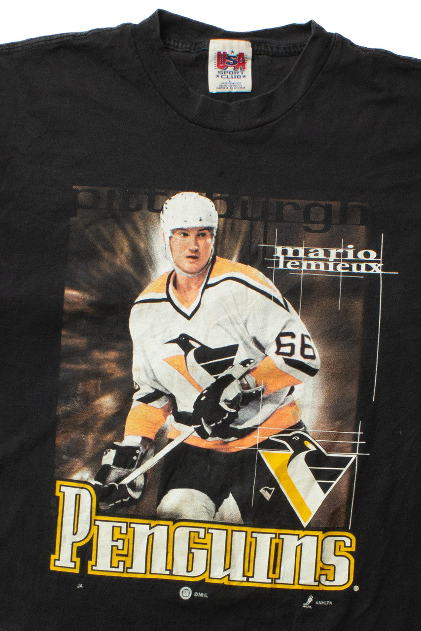 Vintage Mario Lemieux Penguins T-Shirt (1990s)