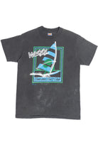 Vintage Distressed "Waikiki Sun And Surf Club" Windsurfing Paper Thin T-Shirt (1980s)