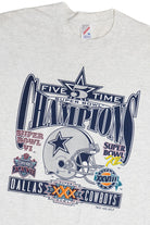 Vintage 1995 "Five Time Super Bowl Champions" Dallas Cowboys T-Shirt (1990s)