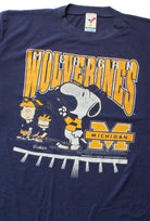 Vintage Oversized Snoopy Michigan Wolverines T-Shirt (1990s)