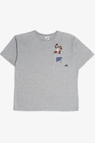 Vintage Taz Looney Tunes "Strikin' Back!" Embroidered Pocket T-Shirt (2000s)
