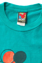 Vintage Teal Mickey Mouse Shapes T-Shirt (1990s)