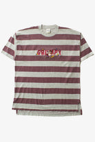 Vintage Striped Embroidered Grumpy Dwarf T-Shirt (1990s)