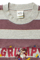 Vintage Striped Embroidered Grumpy Dwarf T-Shirt (1990s)