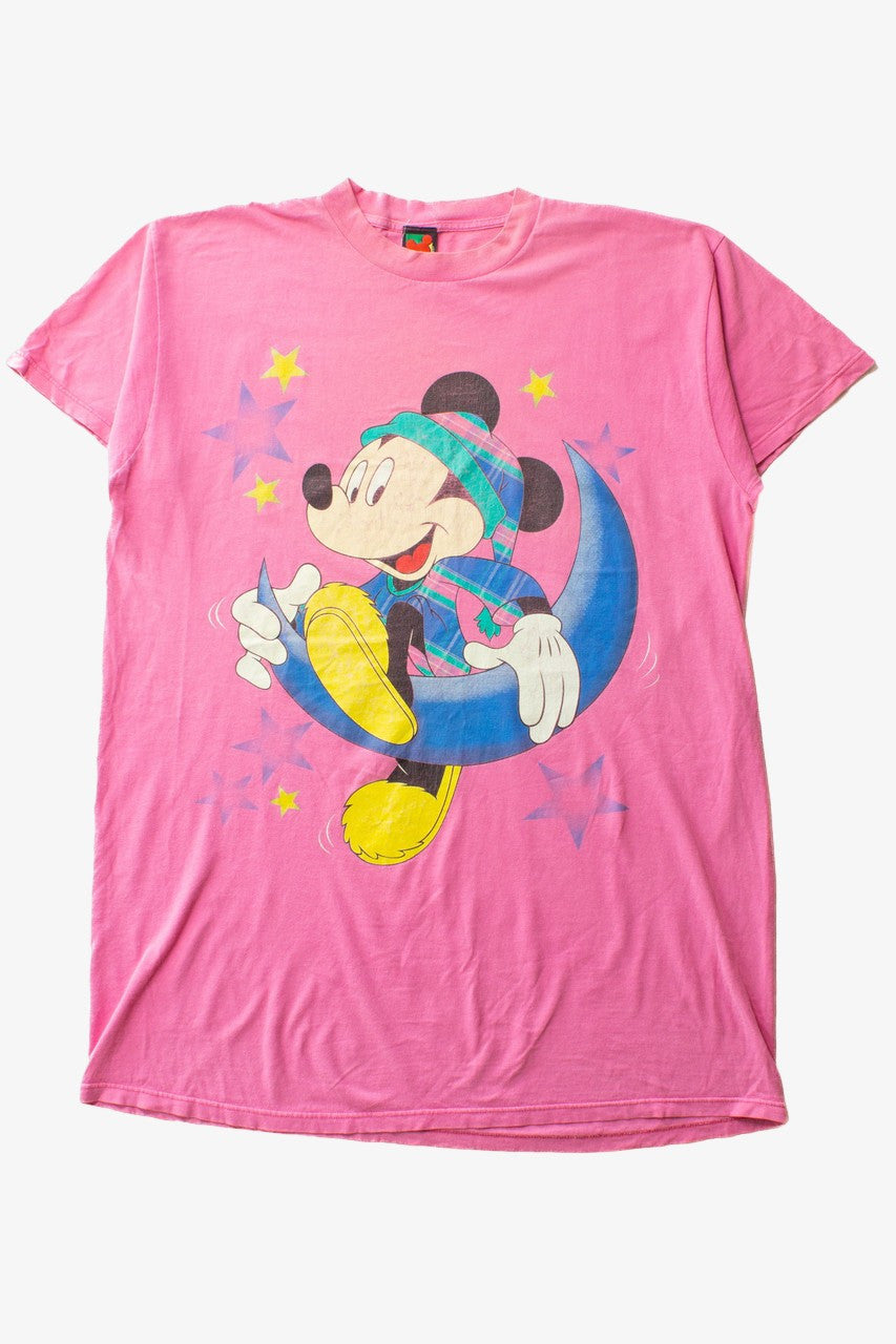 Vintage Mickey Mouse Pink Pajama T-Shirt (1990s)