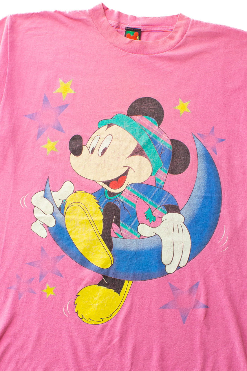 Vintage Mickey Mouse Pink Pajama T-Shirt (1990s)