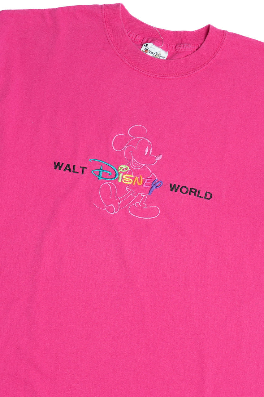 Vintage "Walt Disney World" Mickey Mouse Embroidered T-Shirt