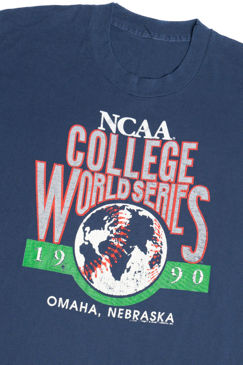 Vintage 1990 "NCAA College World Series" Baseball Single Stitch T-Shirt