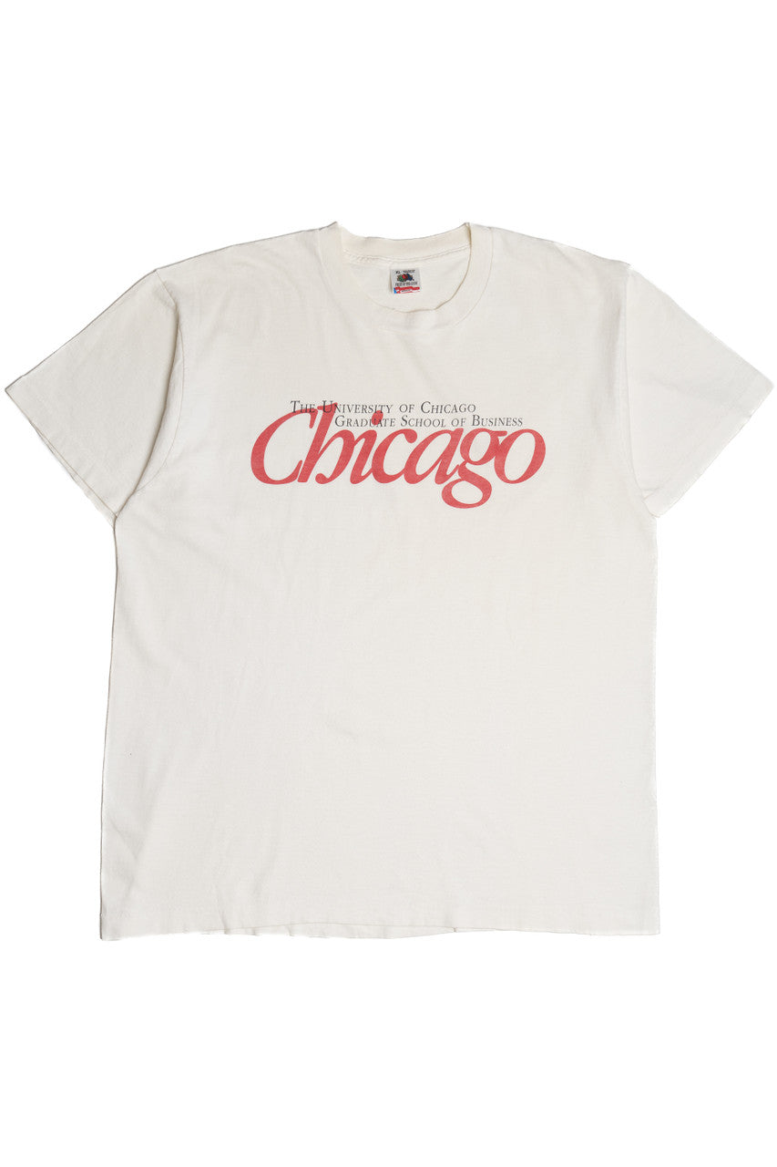 Vintage "Chicago" "University Of Chicago Graduate School Of Business" Single Stitch T-Shirt
