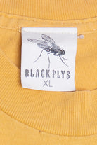 Vintage Distressed Black Flys Skate Eyewear Single Stitch T-Shirt (1990s)