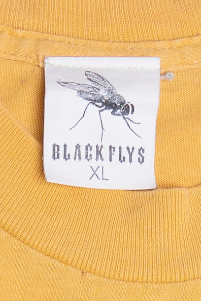 Vintage Distressed Black Flys Skate Eyewear Single Stitch T-Shirt (1990s)