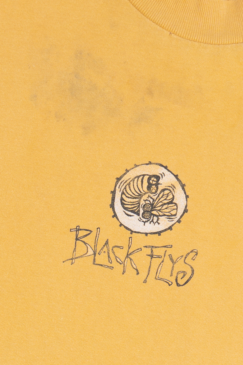Vintage Distressed Black Flys Skate Eyewear Single Stitch T-Shirt (1990s)