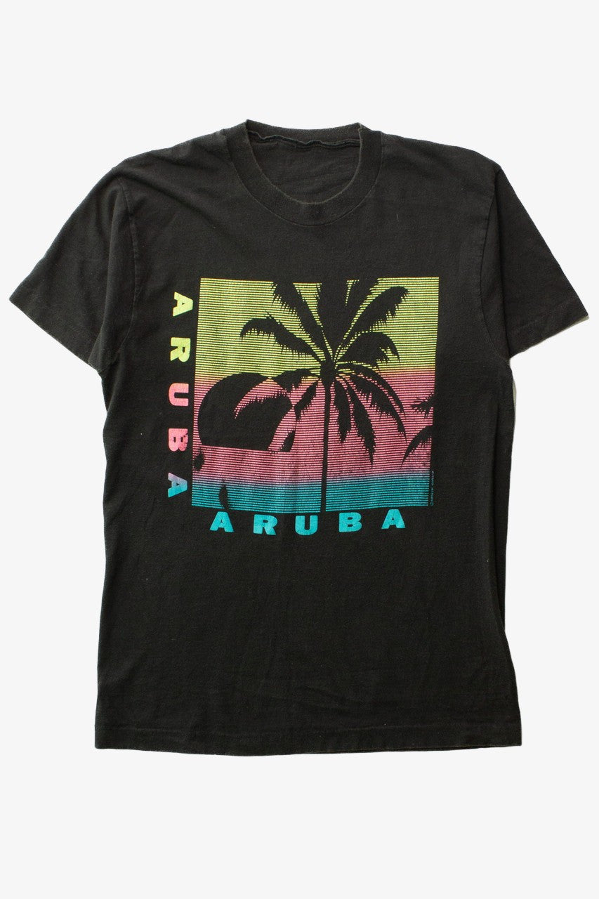 Vintage Neon Aruba Single Stitch T-Shirt (1990s)