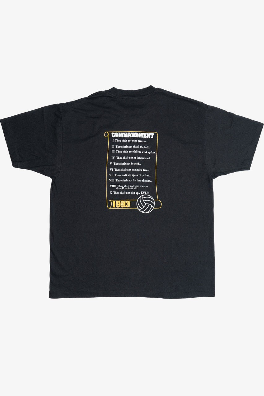 Vintage 1993 Volleyball Ten Commandments T-Shirt (1990s)