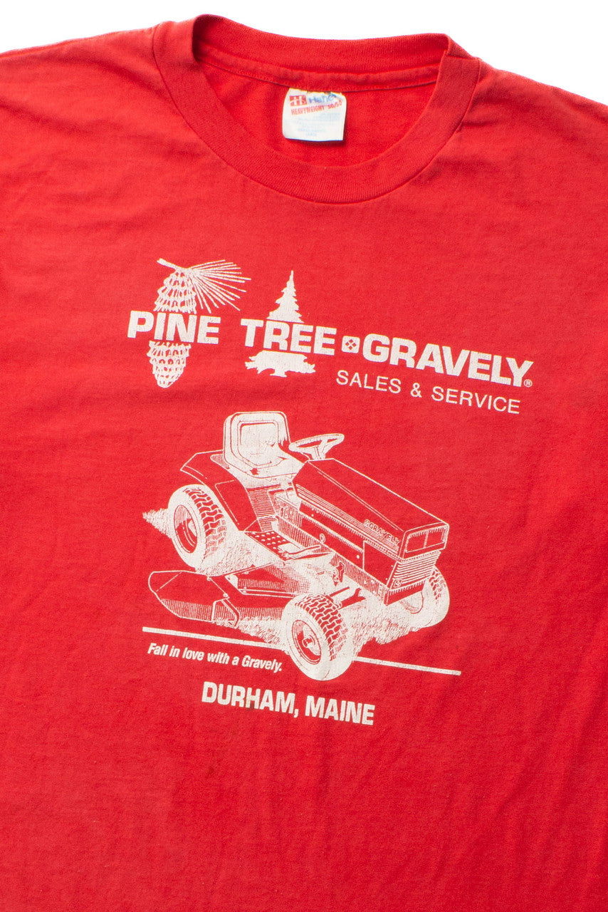 Vintage Pine Tree Gravely Single Stitch T-Shirt (1990s)