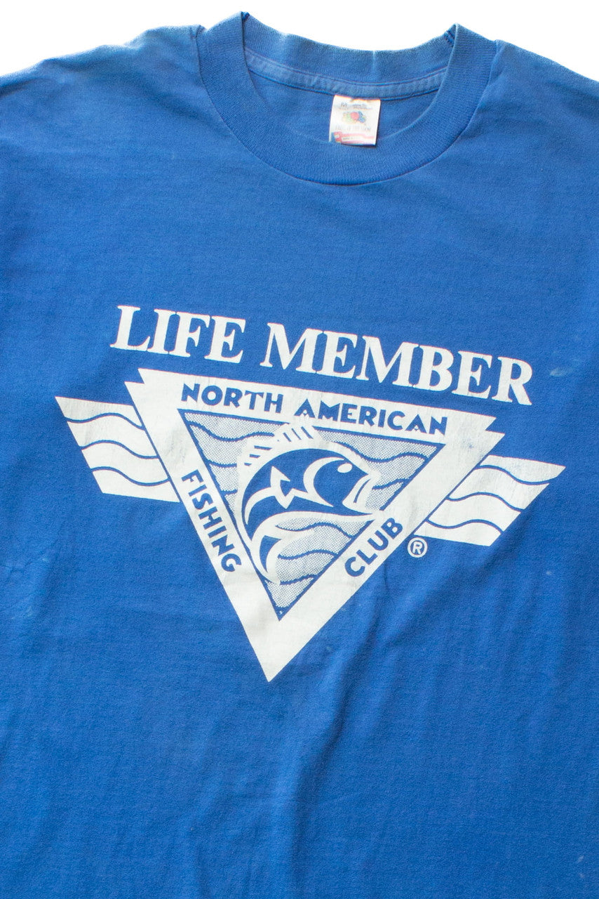 Vintage North American Fishing Club Life Member T-Shirt (1990s)