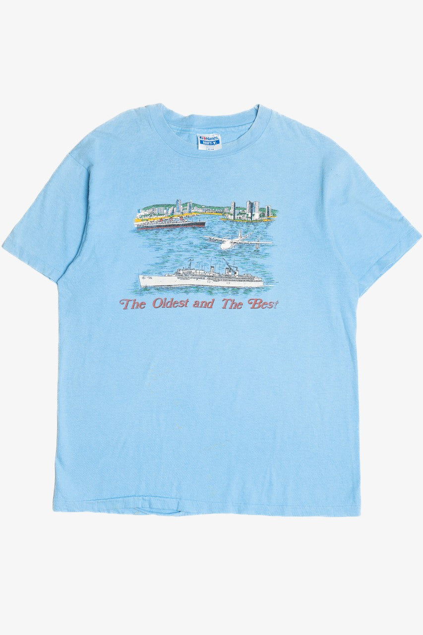 Vintage "The Oldest And The Best" Seaport Single Stitch T-Shirt (1980s)