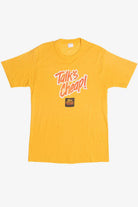 Vintage Distressed "Talk's Cheap!" Bell Phone Center Single Stitch Paper Thin T-Shirt (1980s)