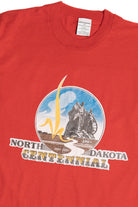 Vintage "North Dakota Centennial" Single Stitch T-Shirt (1980s)