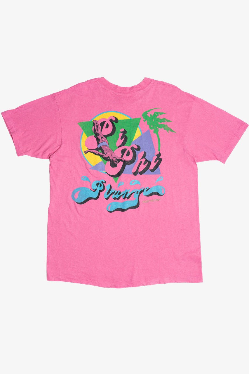 Vintage "Pi Phi Plunge" Sorority Single Stitch Unknown T-Shirt (1980s)