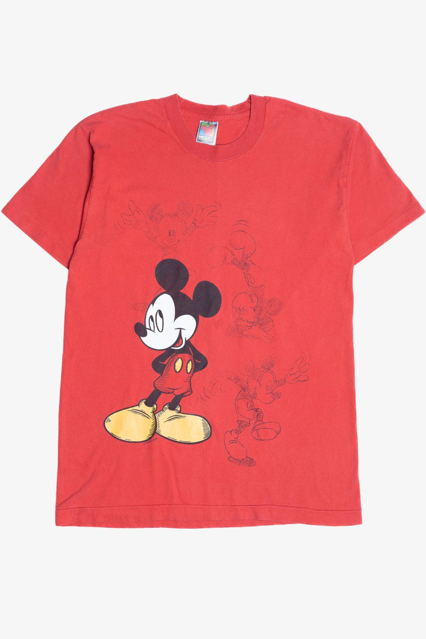 Vintage Mickey Mouse Shadow Cartwheel Single Stitch T-Shirt (1990s)