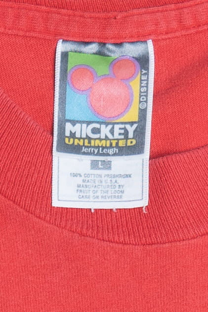 Vintage Mickey Mouse Shadow Cartwheel Single Stitch T-Shirt (1990s)