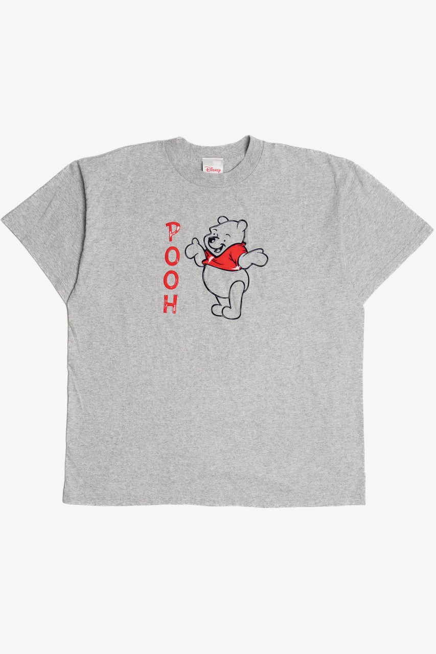 Vintage "Pooh" Spellout Plastic Lined Character Disney Store T-Shirt (2000s)