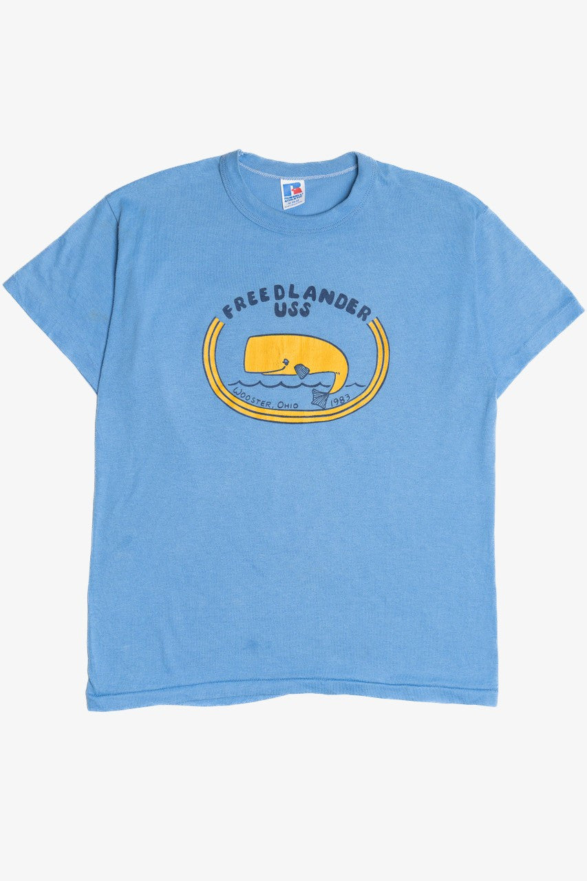 Vintage 1983 "Freedlander USS" Whale Single Stitch T-Shirt (1980s)