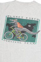 Vintage "Planet Earth Survival Team" St Thomas Single Stitch T-Shirt (1990s)