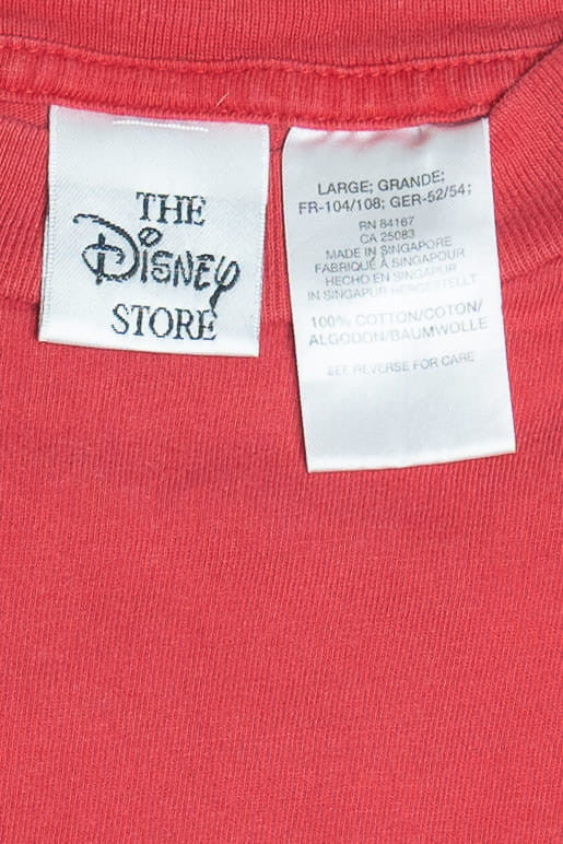 Vintage Mickey & Minnie Mouse Telephone Embroidered Pocket Long Sleeve The Disney Store T-Shirt (2000s)
