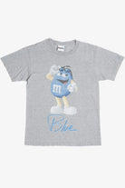 "Blue" Spellout Blue M&M With Sunglasses M&Ms Brand T-Shirt