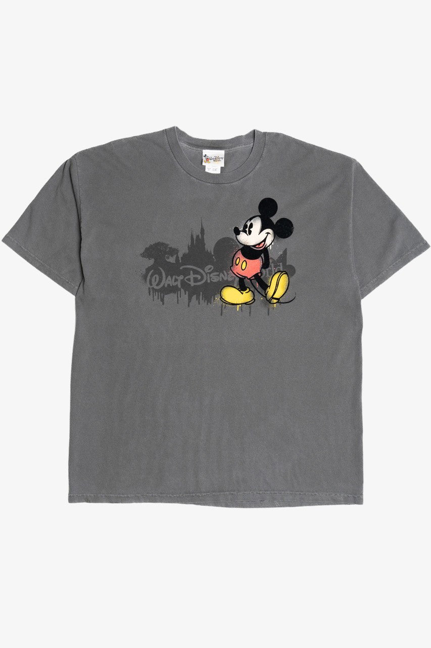 Vintage "Walt Disney World" Mickey Mouse Velvet Detail T-Shirt (2000s)