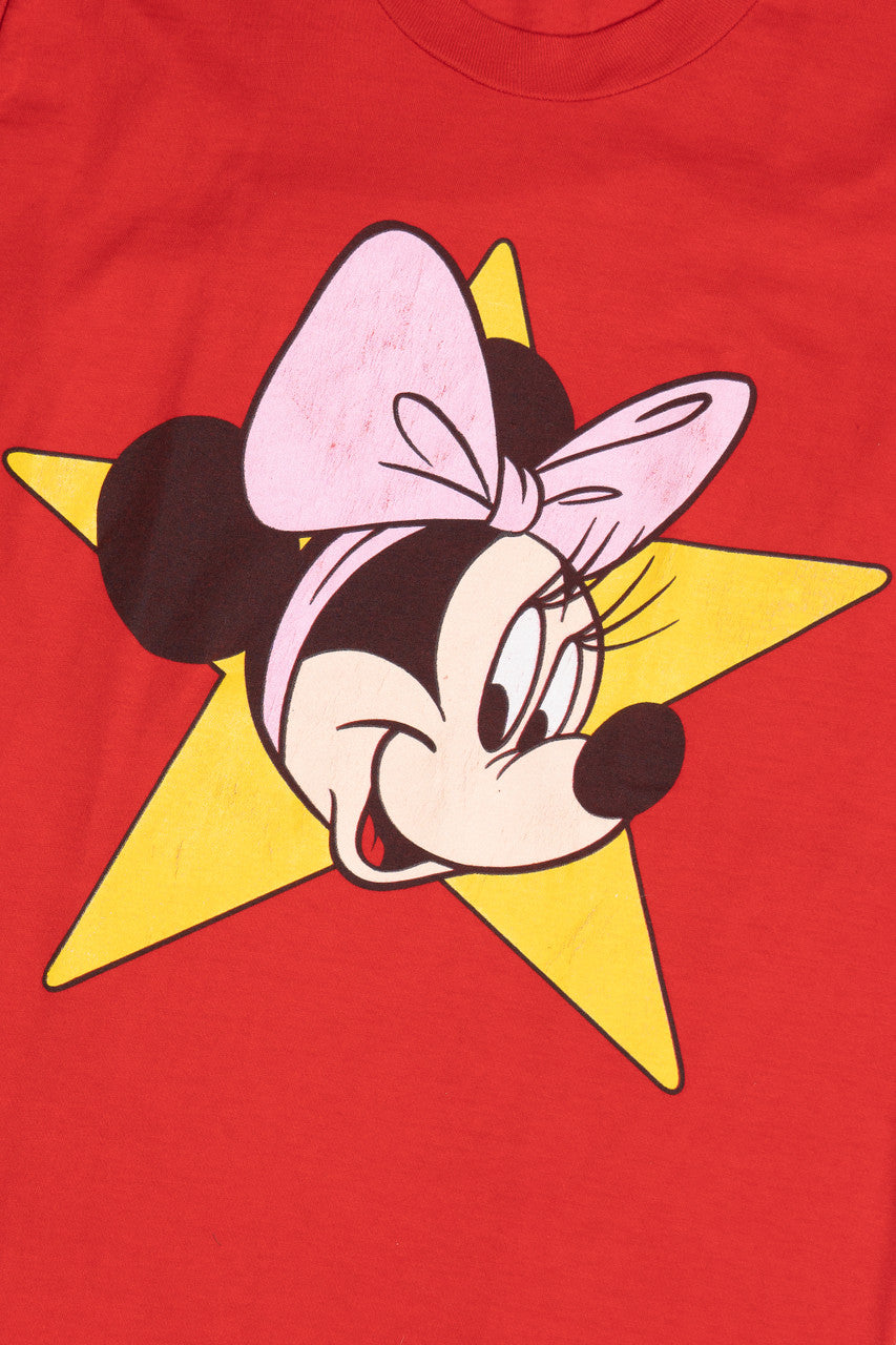 Vintage Minnie Mouse Star Single Stitch Disney T-Shirt (1990s