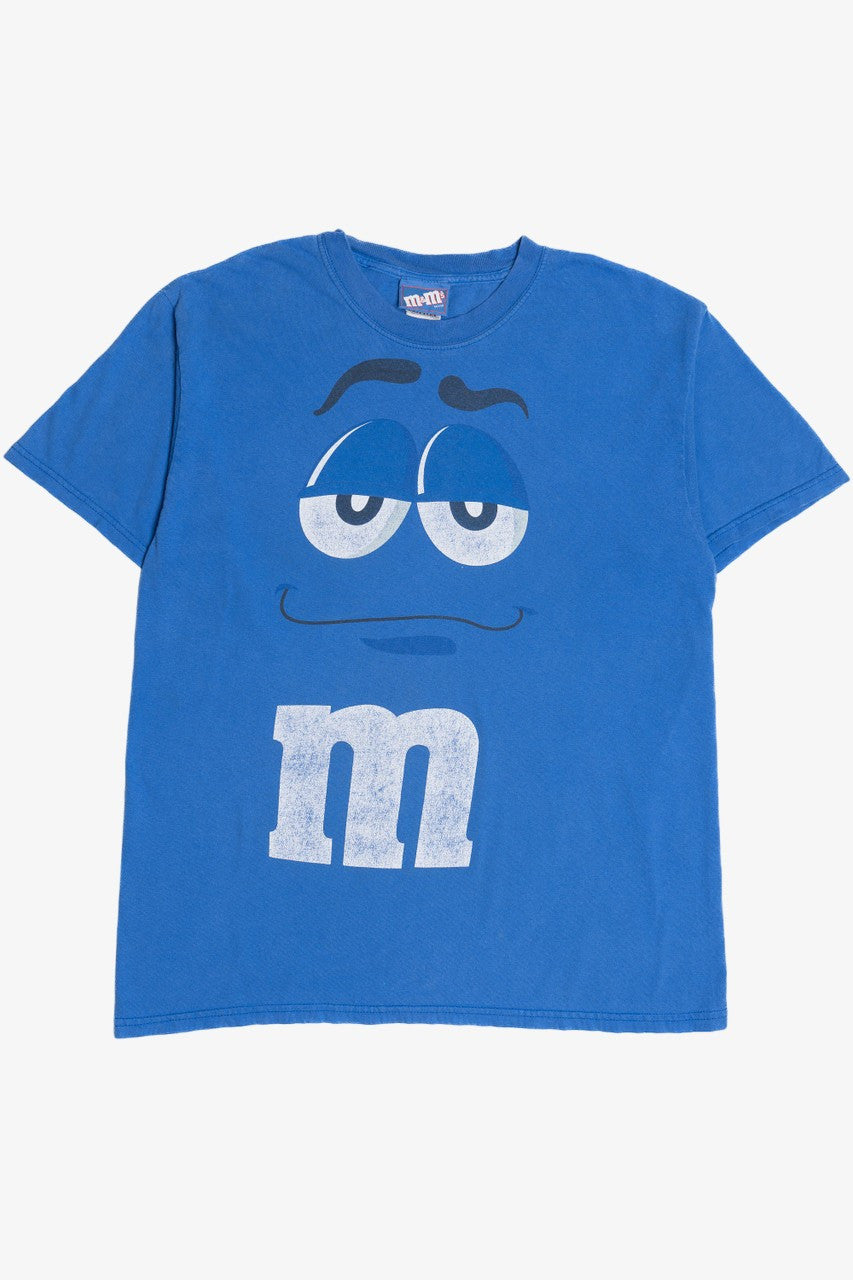 Blue M&M Big Face M&Ms Brand T-Shirt