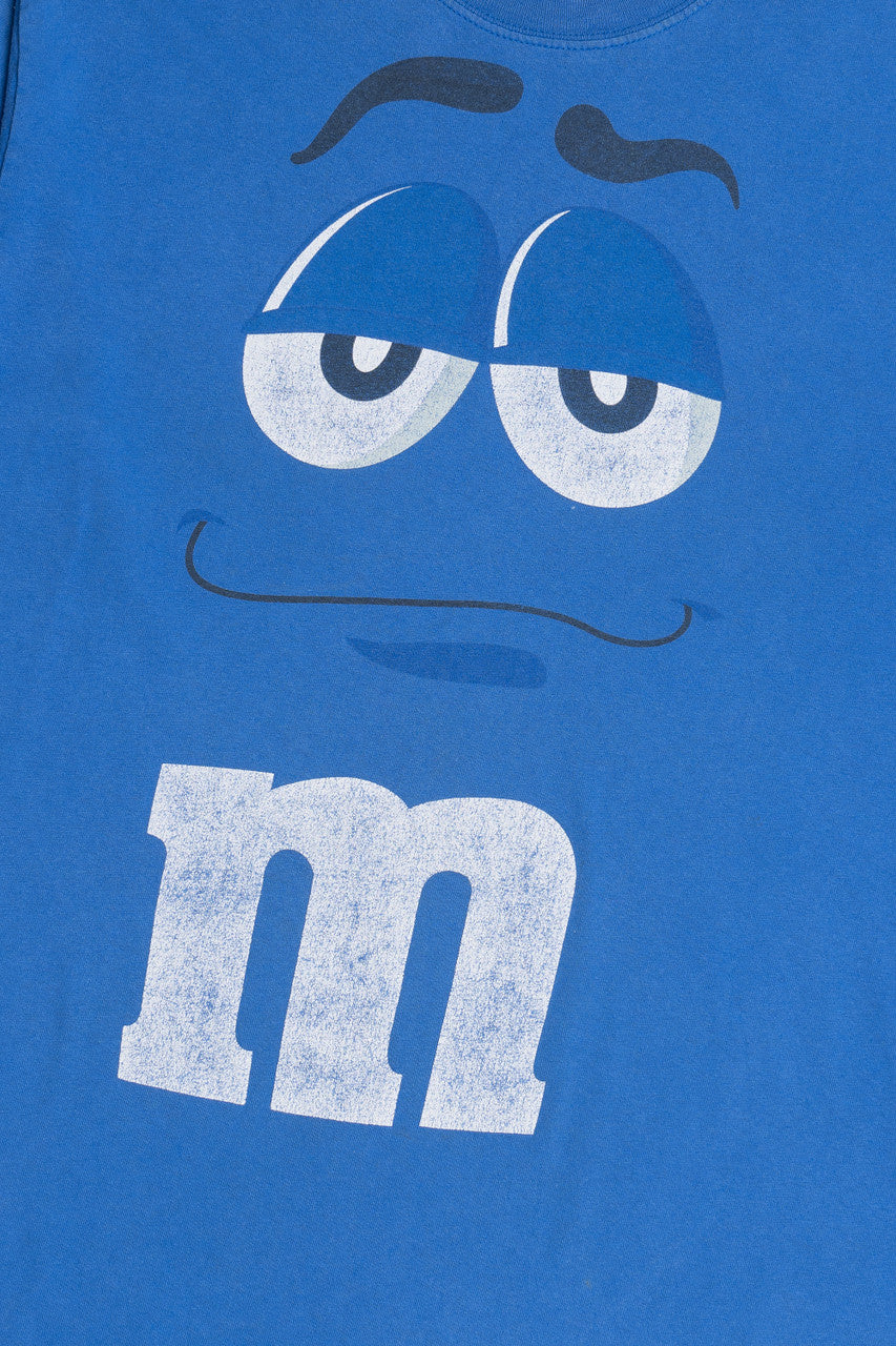 Blue M&M Big Face M&Ms Brand T-Shirt