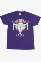 Vintage "San Antonio Texas" Western Bull Skull Single Stitch Paper Thin T-Shirt (1980s)