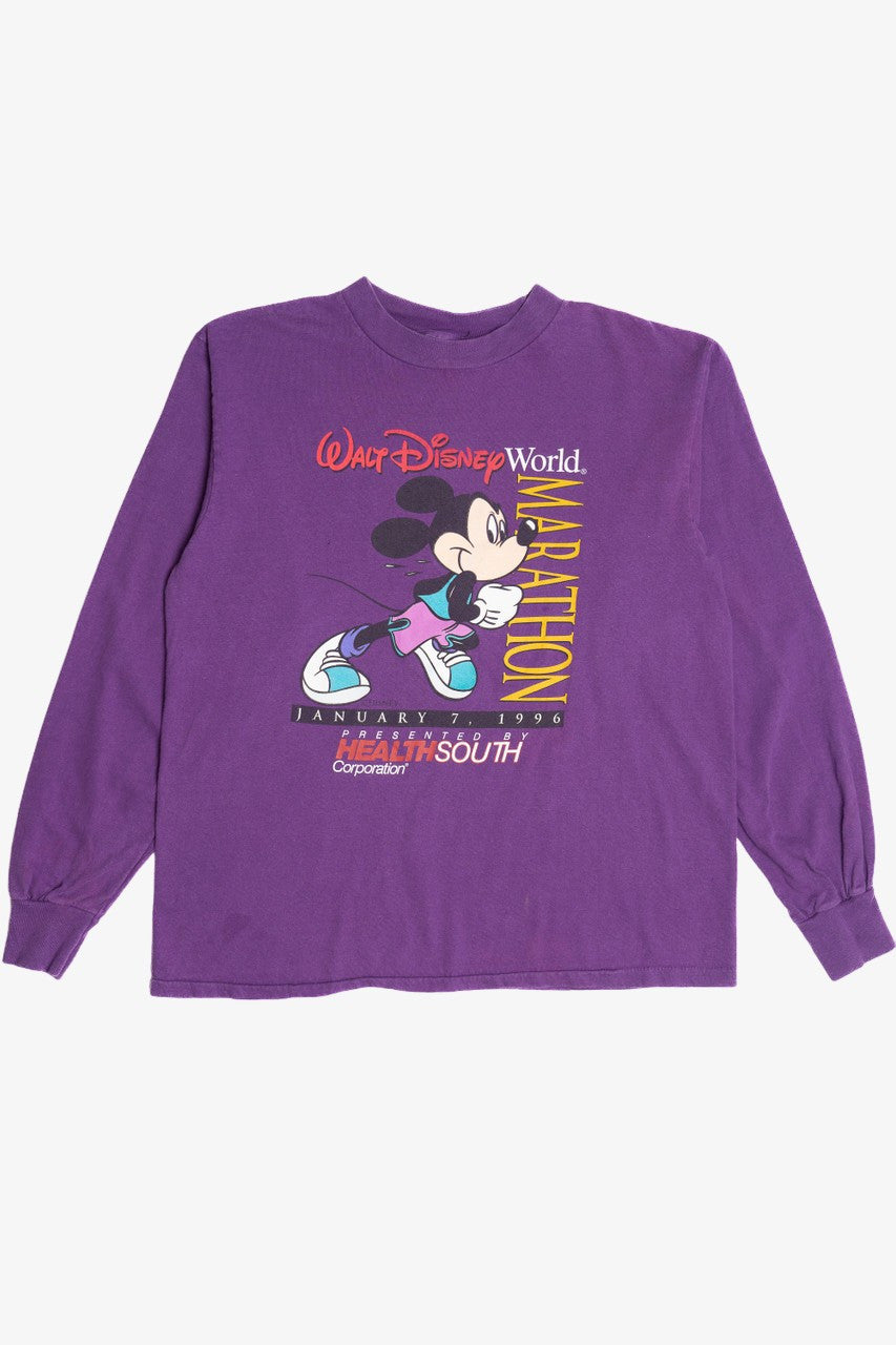 Vintage 1996 "Walt Disney World Marathon" Mickey Mouse Long Sleeve T-Shirt (1990s)
