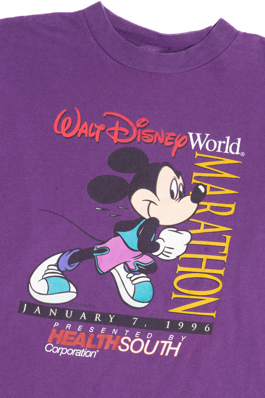 Vintage 1996 "Walt Disney World Marathon" Mickey Mouse Long Sleeve T-Shirt (1990s)