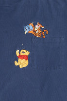 Vintage Tigger & Winnie The Pooh Embroidered Long Sleeve Pocket T-Shirt (1990s)