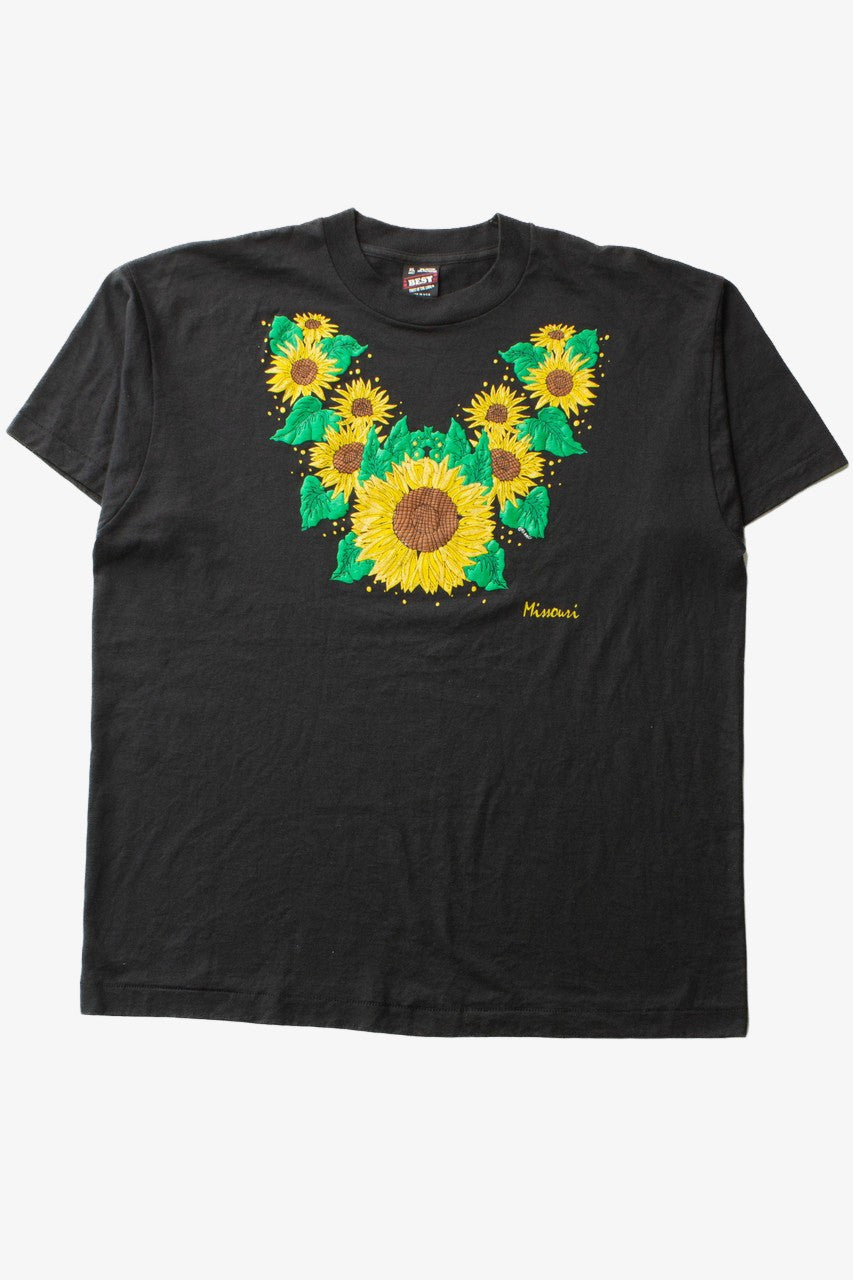 Vintage Missouri Sunflowers Single Stitch T-Shirt (1990s)