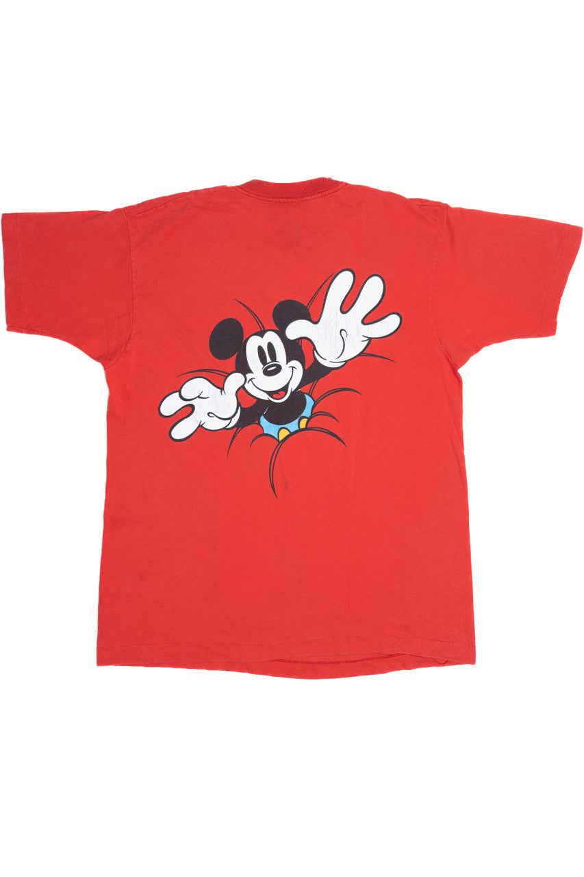 Vintage Bottoms Up! Mickey Mouse Front/Back Print Single Stitch T-Shirt (1990s)
