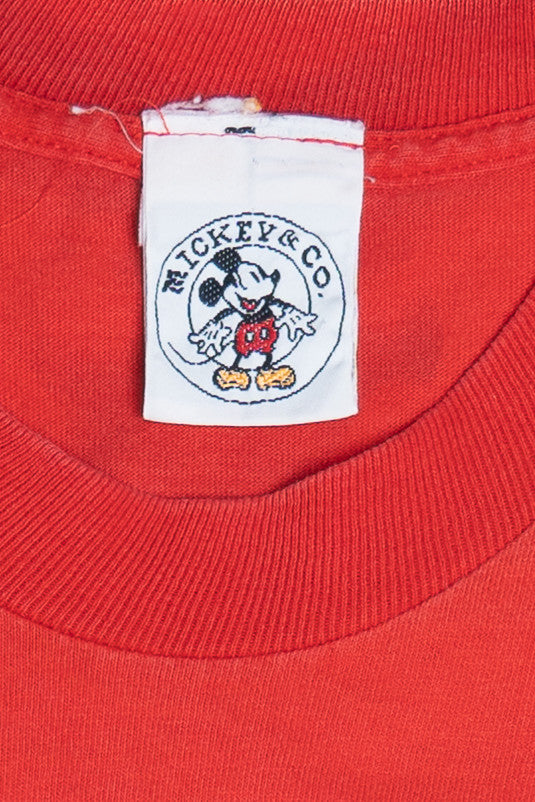 Vintage Bottoms Up! Mickey Mouse Front/Back Print Single Stitch T-Shirt (1990s)