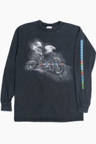 Vintage "Sturgis 2001" Black Hills Rally Sleeve Spellout Long Sleeve T-Shirt (2000s)
