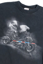 Vintage "Sturgis 2001" Black Hills Rally Sleeve Spellout Long Sleeve T-Shirt (2000s)